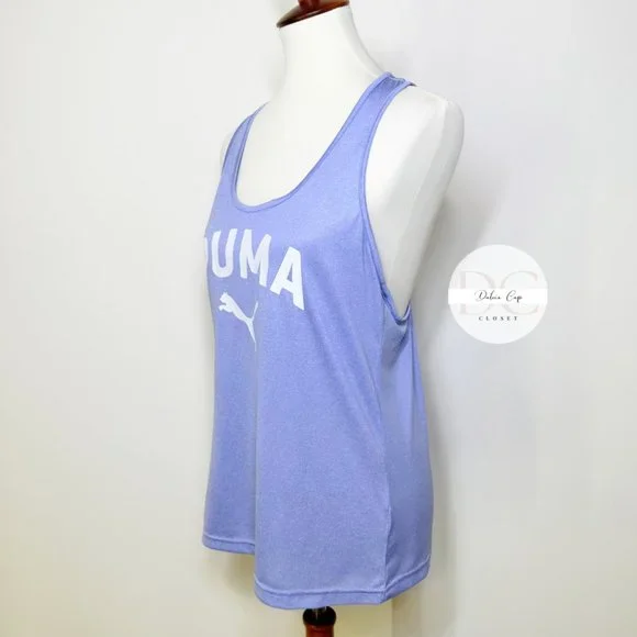 Puma Womens Mesh Logo Tank Top Size Medium - Picture 4 of 7